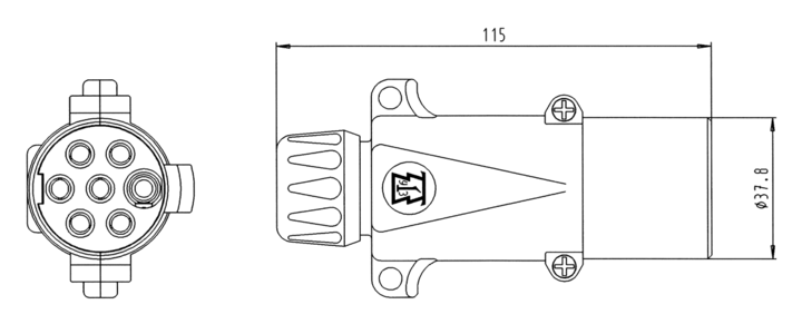 zástrčka typ S-metal 611550