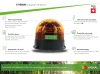 maják oranžový LED, 10-30V, 3 šrouby, ECE R65, ECE R10 D16152