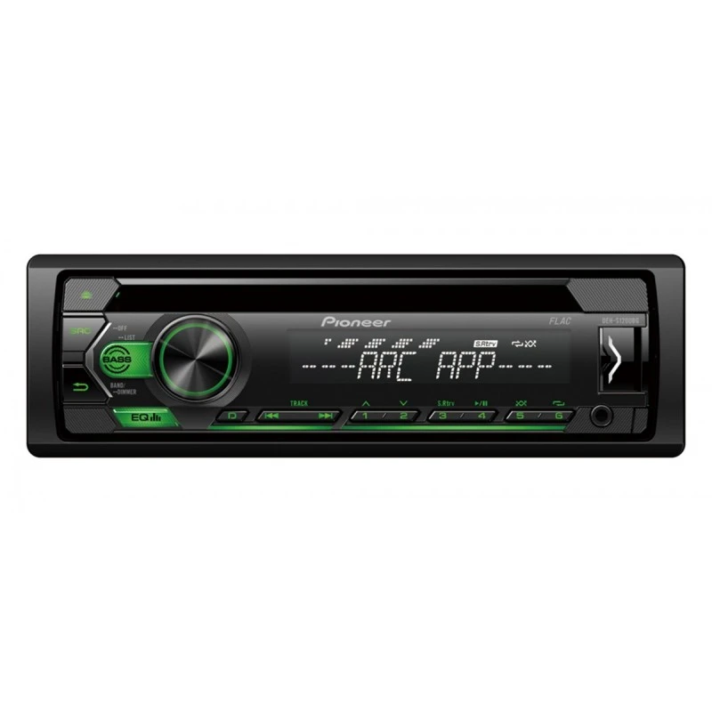 autorádio PIONEER CD/MP3, USB, AUX - zelená DEH-S120UBG