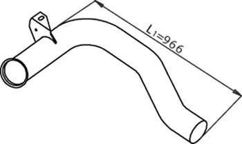 trubka výfuku DAF 95XF vstupní, EURO 3 22157