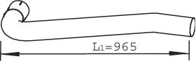 trubka výfuku DAF LF45, 2.díl, EURO 2 22138