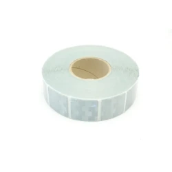 páska reflexní -plachta -bílá, čtverečky D13205