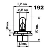 žárovka 24V/1,4W BX8,4d  WAIGEER MF505