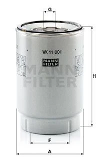 filtr separ VOLVO FH12 motor D, RVI DXi WK11001X