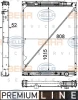 chladič vodní MB Actros MP2,3 s rámem 8MK376756-151