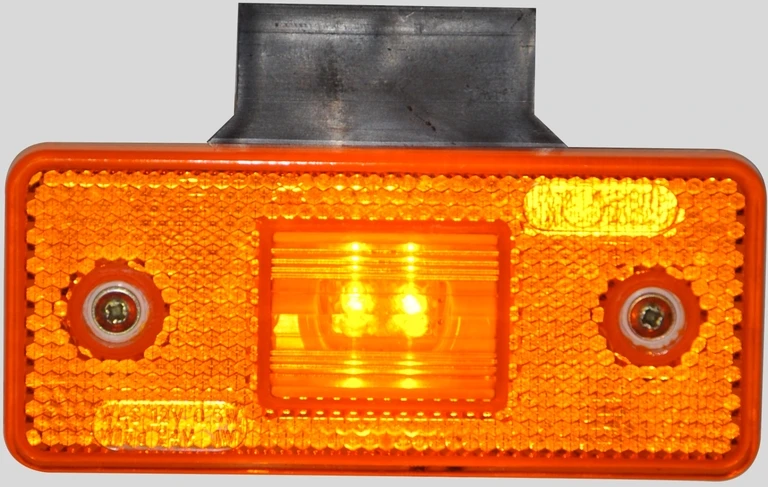 pozička oranžová LED, hranatá s pravoúh. držákem, kabel 000101Z