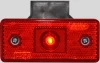 pozička červená LED, hranatá s pravoúh. držákem 000103Z
