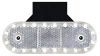 pozička bílá LED, oválná, pravoúh. držák 000536Z