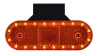pozička oranžová LED, oválná, pravoúh. držák 000534Z