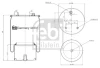 měch pérování DAF 95/105XF př. nápr. M22 44631