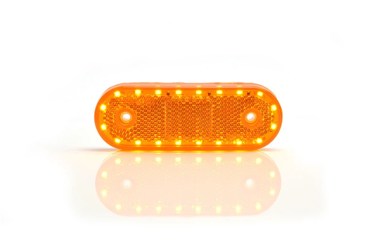 pozička LED oranžová + blink + odrazka 3V1 000975