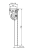 držák zábrany boční 730mm - komplet 3F57900173