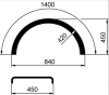 blatník 840x450x1400mm R420 5125025140