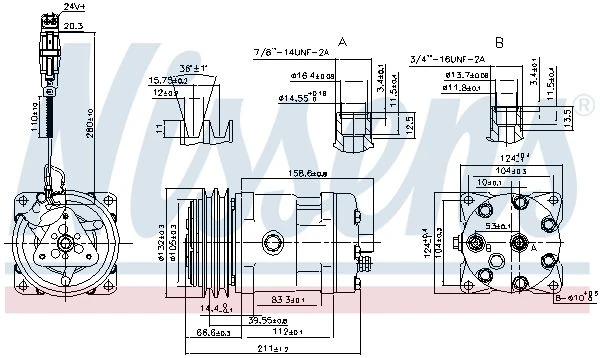 kompresor klimatizace MAN TGA, F2000 89472
