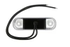 pozička LED červená, 12-24V, bílé sklo 000285