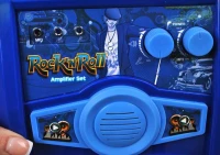 ISO Dětská rocková elektrická kytara na baterie + zesilovač a mikrofon modrá