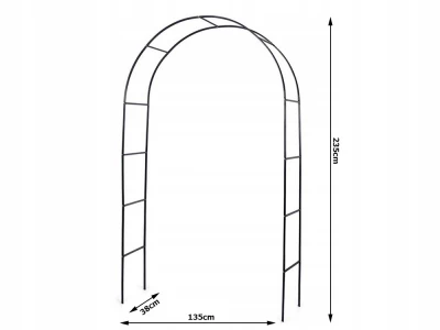 Gardlov 1719 Záhradný oblúk 240 x 140 x 38 cm