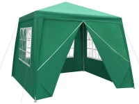 Malatec 1659 Zahradní párty stan 3 x 3 m + 4 boční stěny zelený