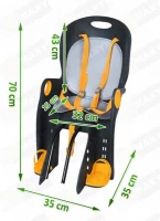 Malatec 1624 Dětská sedačka na kolo modro-červená