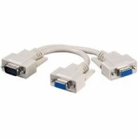 ISO VGA rozdvojka, 1xD-Sub male, 2x D-Sub female