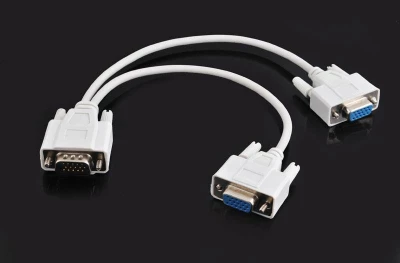 ISO VGA rozdvojka, 1xD-Sub male, 2x D-Sub female