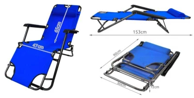 Malatec 896 Plážové lehátko světle modré