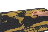 Stírací mapa světa Deluxe 88 x 52 cm černá