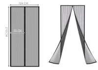 Malatec 5935 Moskitiéra do dveří s magnetky 104 x 210 cm černá