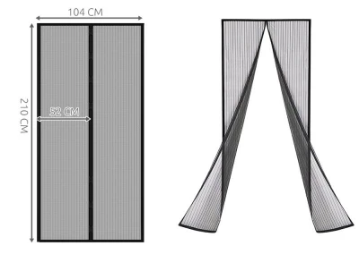 Malatec 5935 Moskitiéra do dveří s magnetky 104 x 210 cm černá