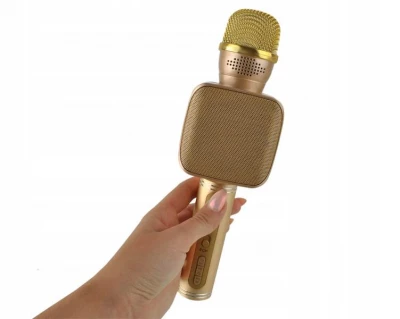 ISO 5861 Karaoke bluetooth mikrofon zlatá