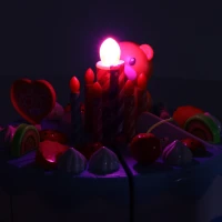 DIY KX7593 Dětský plastový narozeninový dort modrý 80 dílů