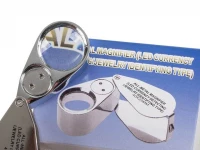 Verk 09109 Skládací lupa 40x + LED UV