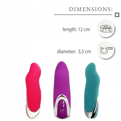 Sensual W66 Mini vibrátor 12 cm, 7 vibračních režimů, fialový