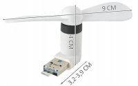 ISO 5766 Mini větráček microUSB bílá