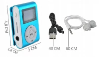 ISO 6612 MP3 MINI přehrávač - modrá