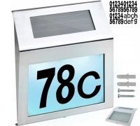 ISO 6783 Solární osvětlení domovního čísla 18 x 20 cm