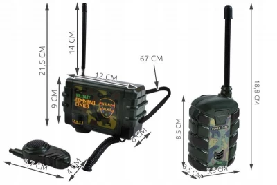 ISO 6499 Vysílačky walkie-talkie plast na baterie 3ks