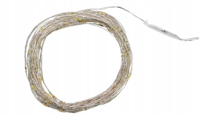 ISO 7266 Světelný řetěz na baterie 100 LED teplá bílá 10m 
