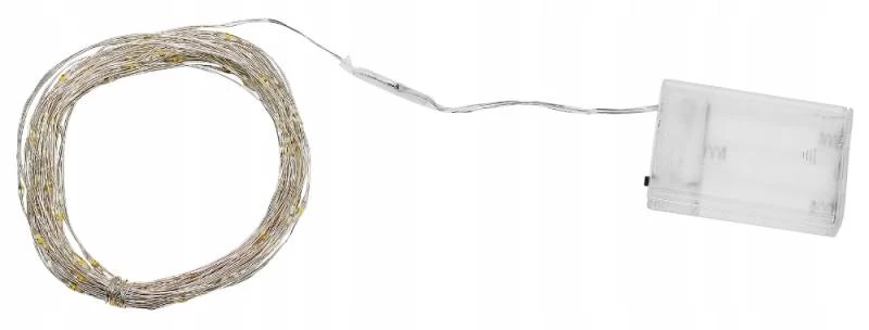 ISO 7266 Světelný řetěz na baterie 100 LED teplá bílá 10m 