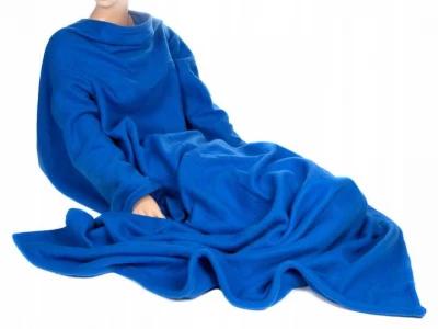 Verk Fleecová TV deka s rukávmi Snuggie 180 x 140 cm modrá