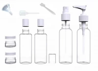 APT AG623 Souprava plastových lahviček a dóz na kosmetiku, 9 dílů
