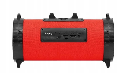 ISO 6956 Reproduktor Bluetooth MP3 RADIO Ai066 červená