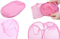 ISO 3651 Skládací koš na prádlo růžová