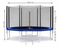 Malatec 3253 Trampolína 404 cm + vnější ochranná síť + žebřík