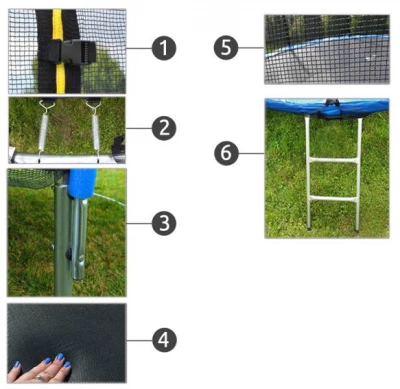Malatec 2215 Trampolína 183 cm + vonkajšia ochranná sieť + rebrík