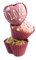 Master Silikónové formy na muffiny 6ks Srdce 7 cm