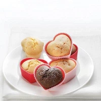 Master Silikónové formy na muffiny 6ks Srdce 7 cm