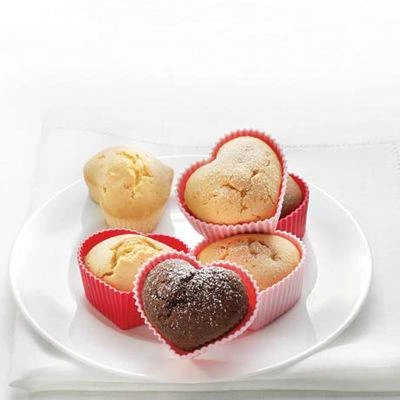 Master Silikónové formy na muffiny 6ks Srdce 7 cm