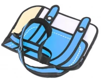 KIK KX7720 3D kreslená kabelka modrá