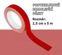 GFT Protiskluzová samolepící páska červená 5m